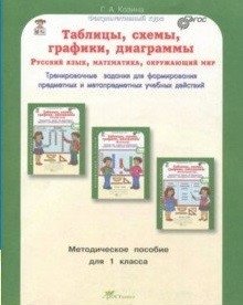 Таблицы, схемы, графики, диаграммы. 1 класс. Методическое пособие. Русский язык. Математика. Окружающий мир. ФГОС фото книги