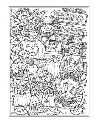 Creative haven autumn harvest coloring book фото книги 6