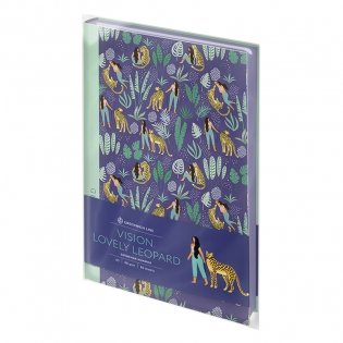 Записная книжка А5, 80 л. ЛАЙТ, кожзам, Greenwich Line "Vision. Lovely leopard", тон. блок, цв. срез. Арт. NA5_30760 фото книги 4