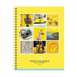 Тетрадь 48л., А5, линия на гребне BG "Watch the world", глянцевая ламинация фото книги 6