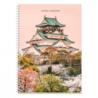 Тетрадь 120 л., А4, клетка, на гребне BG "Удивительный пейзаж", глянцевая ламинация. Арт. Т4гр120_лг 12475 фото книги 4